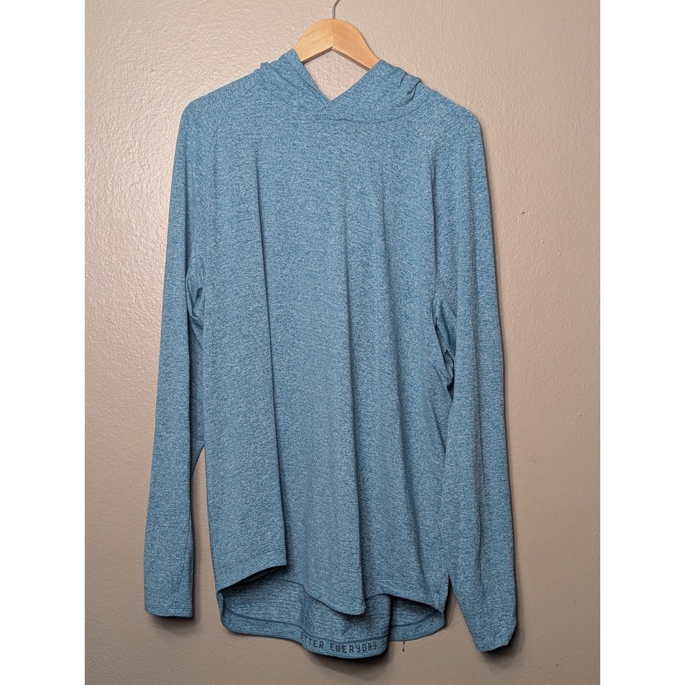 Lululemon Hoodie Mens Large Blue License to Train Style Heathered Activewear
